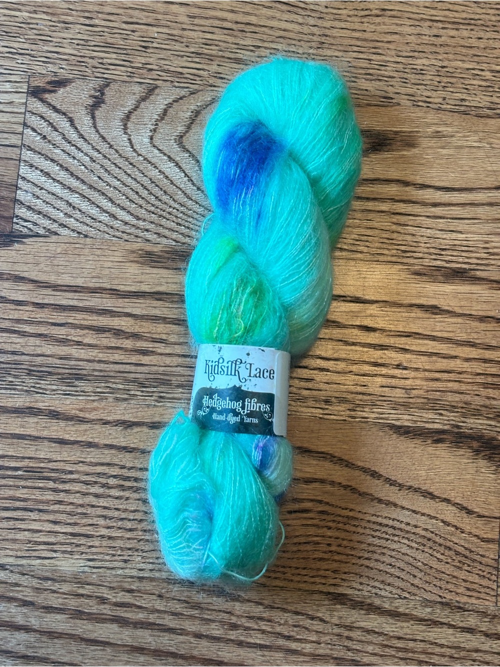 Hedgehog Fibres Yarn Kidsilk Lace Fly Aqua Kid Mohair Silk Lace Weight Blue